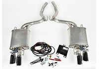 2015-2017 Mustang 5.0L V8 ROUSH Quad Tip Active Exhaust Kit (Convertible)